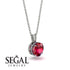 Ruby Necklace With Hidden Halo - Adaline No. 12 image 2