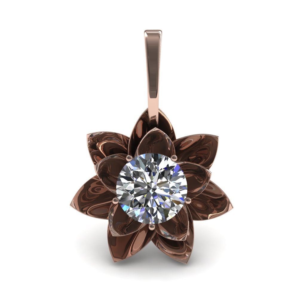 Lotus Flower Diamond Pendant - Lotus no. 2
