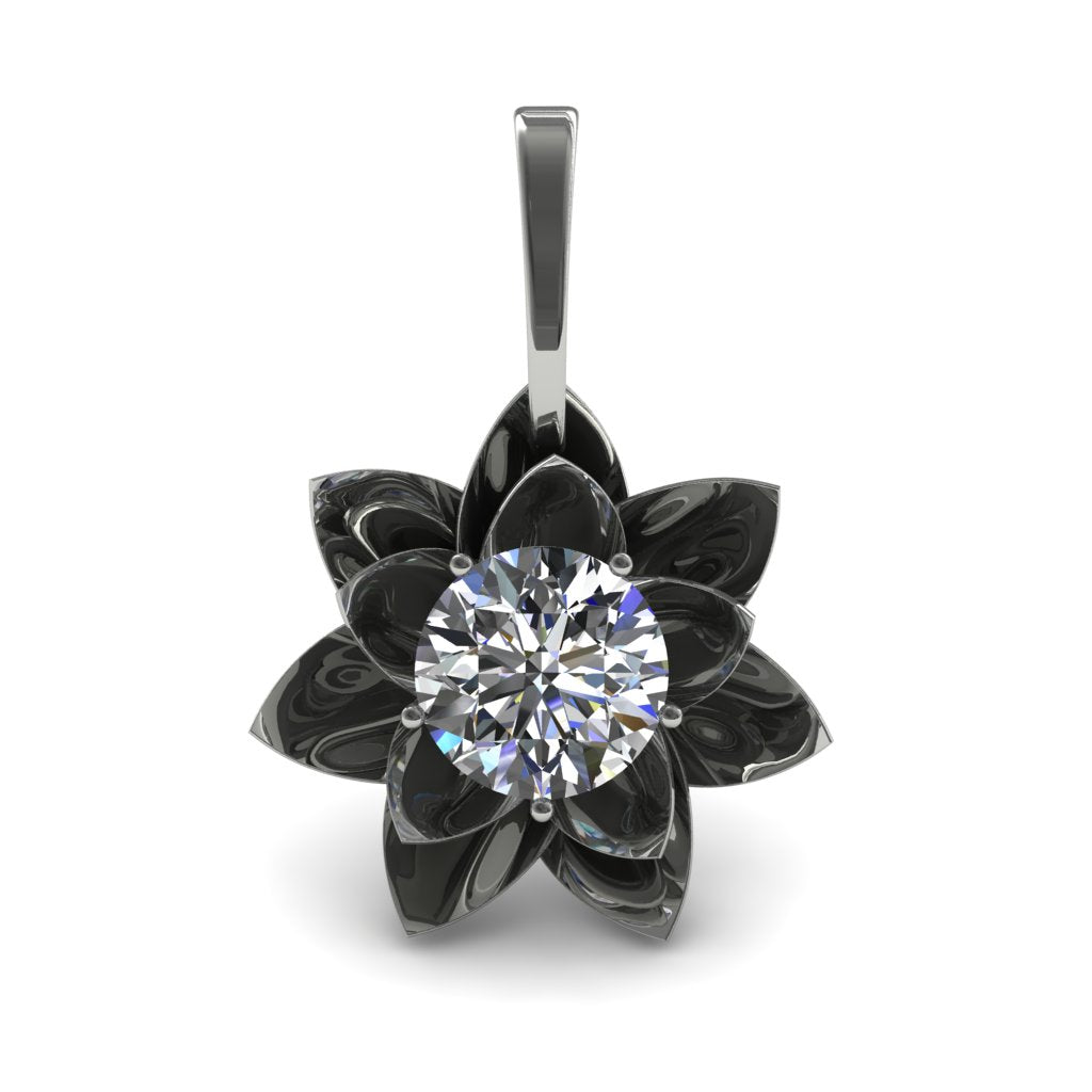 Lotus Flower Diamond Pendant - Lotus no. 3