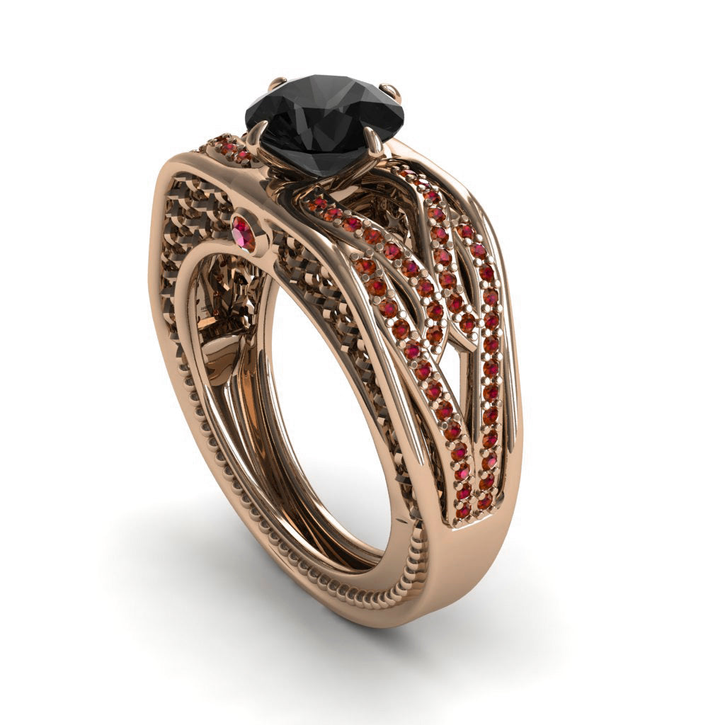 Racer's Cage Black Diamond Ring- Bailey Jewelers 14