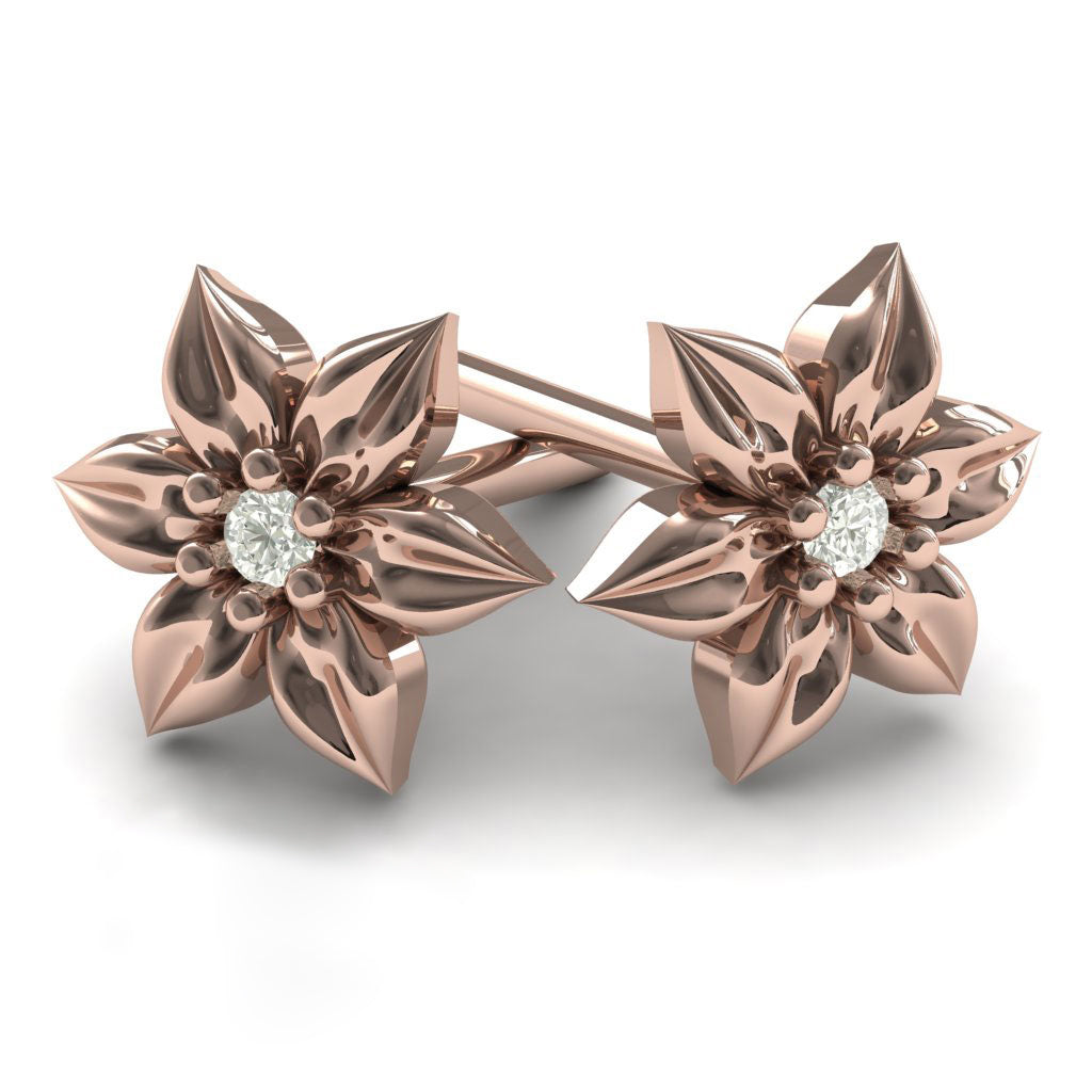 Mounted Circle Rounds Diamond Earrings- Katherine no. 2