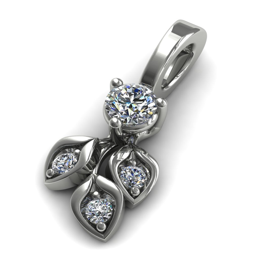 Leaves All Around Diamond Pendant- Sydney no. 3