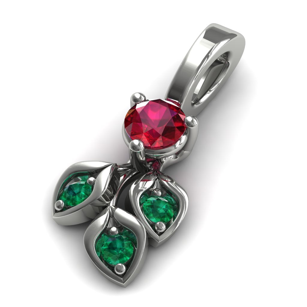Leaves All Around Ruby Pendant- Sydney no. 6