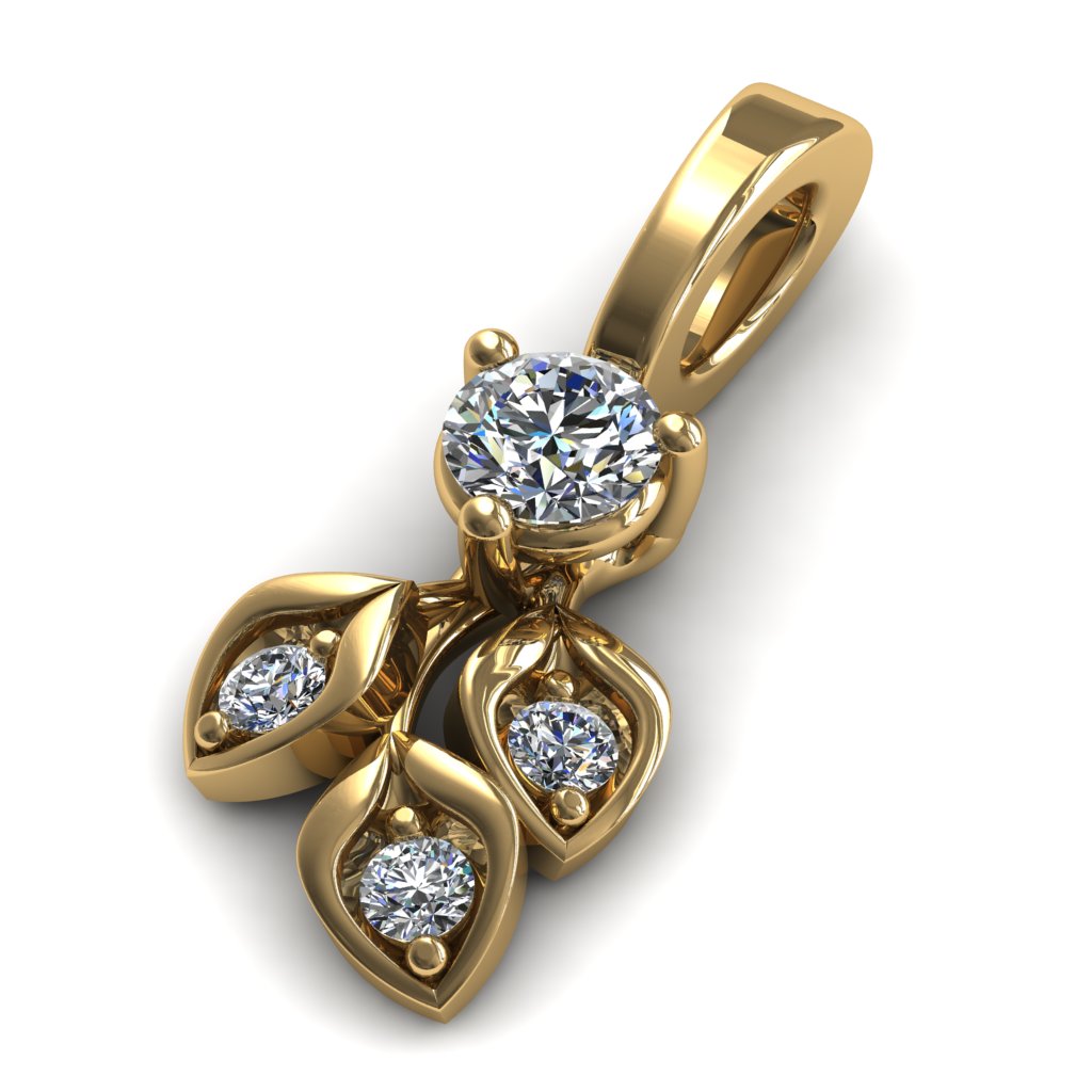 Leaves All Around Diamond Pendant- Sydney no. 1