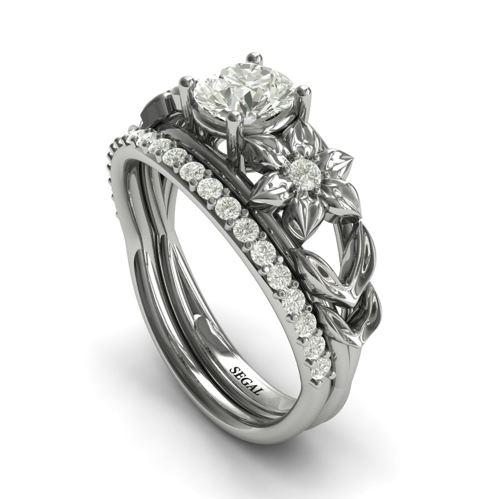 &#39;Fresh Flora&#39; Bridal Set Diamond Ring - Ella no. 3