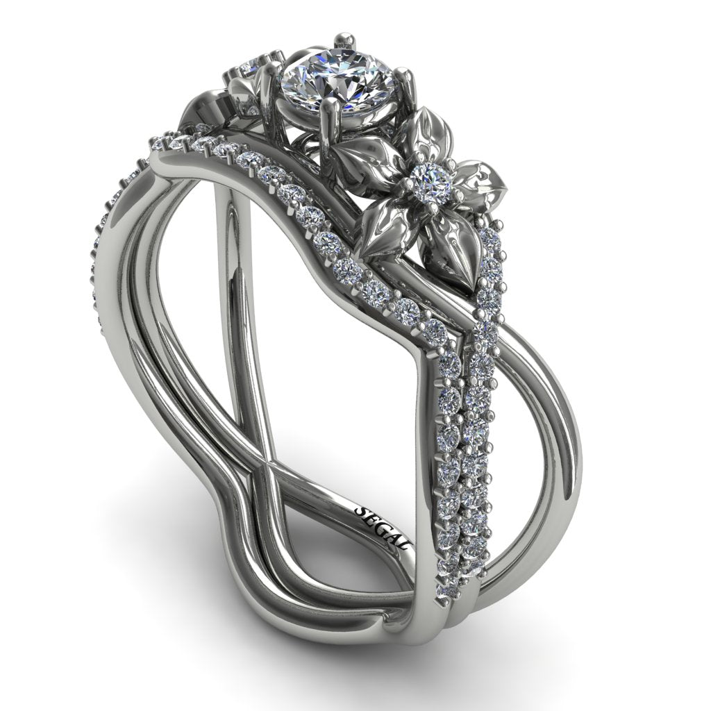 The Swift Flowers Bridal Set Diamond Ring- Charlie no. 3
