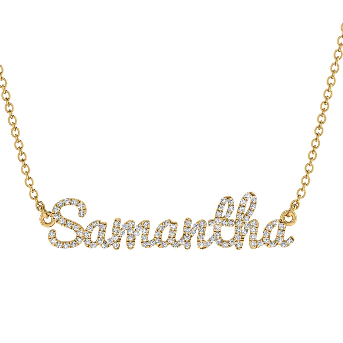 Diamond Gold Name Necklace - Samantha