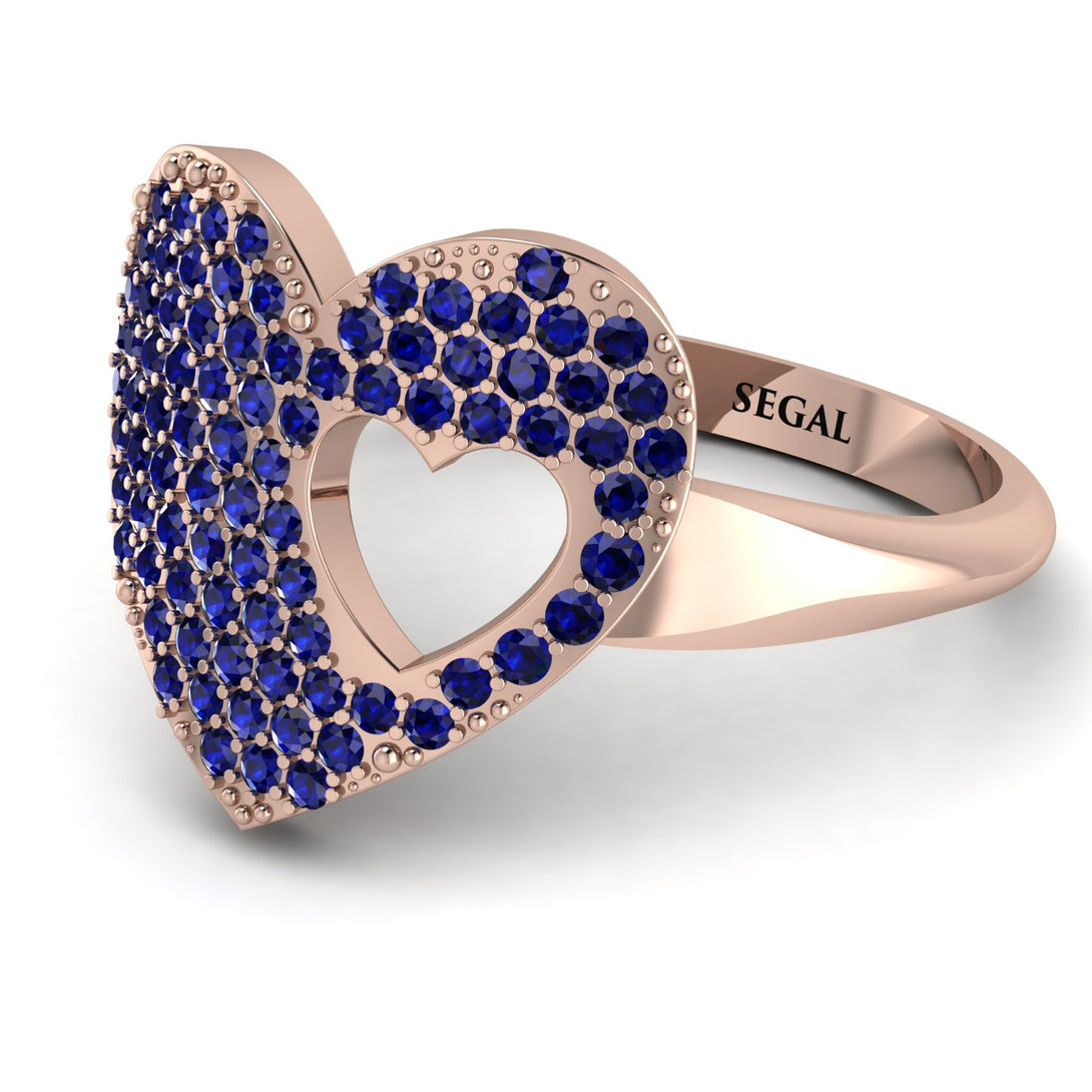 Sapphire Heart With Missing Piece - Camille No. 14