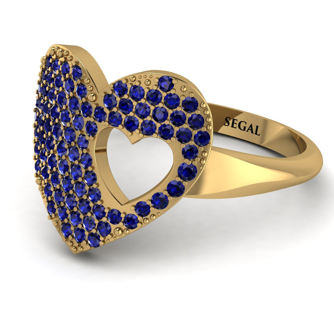 Sapphire Heart With Missing Piece - Camille No. 13