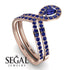 Sapphire Pear Shape Stacking Bridal Set - Emilia No. 74 image 2