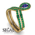 Sapphire Pear Shape Stacking Bridal Set - Emilia No. 28 image 2