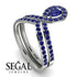 Sapphire Pear Shape Stacking Bridal Set - Emilia No. 75 image 2