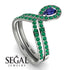 Sapphire Pear Shape Stacking Bridal Set - Emilia No. 30 image 2