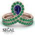 Sapphire Pear Shape Stacking Bridal Set - Emilia No. 29 image 3