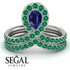 Sapphire Pear Shape Stacking Bridal Set - Emilia No. 30 image 3