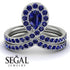 Sapphire Pear Shape Stacking Bridal Set - Emilia No. 75 image 3