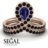 Sapphire Pear Shape Stacking Bridal Set - Emilia No. 44 image 3