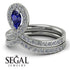 Sapphire Pear Shape Stacking Bridal Set - Emilia No. 15 image 5