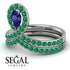 Sapphire Pear Shape Stacking Bridal Set - Emilia No. 30 image 5