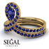 Sapphire Pear Shape Stacking Bridal Set - Emilia No. 73 image 5