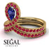 Sapphire Pear Shape Stacking Bridal Set - Emilia No. 58 image 5