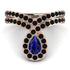 Sapphire Pear Shape Stacking Bridal Set - Emilia No. 44 image 1