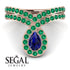 Sapphire Pear Shape Stacking Bridal Set - Emilia No. 29 image 7