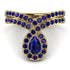 Sapphire Pear Shape Stacking Bridal Set - Emilia No. 73 image 1