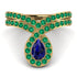 Sapphire Pear Shape Stacking Bridal Set - Emilia No. 28 image 1