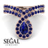 Sapphire Pear Shape Stacking Bridal Set - Emilia No. 74 image 7