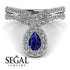 Sapphire Pear Shape Stacking Bridal Set - Emilia No. 15 image 7