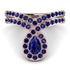 Sapphire Pear Shape Stacking Bridal Set - Emilia No. 74 image 1