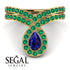 Sapphire Pear Shape Stacking Bridal Set - Emilia No. 28 image 7