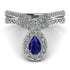 Sapphire Pear Shape Stacking Bridal Set - Emilia No. 15 image 1