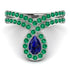 Sapphire Pear Shape Stacking Bridal Set - Emilia No. 30 image 1