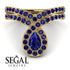 Sapphire Pear Shape Stacking Bridal Set - Emilia No. 73 image 7