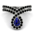 Sapphire Pear Shape Stacking Bridal Set - Emilia No. 45 image 1
