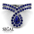 Sapphire Pear Shape Stacking Bridal Set - Emilia No. 75 image 7