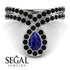 Sapphire Pear Shape Stacking Bridal Set - Emilia No. 45 image 7