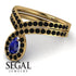 Sapphire Pear Shape Stacking Bridal Set - Emilia No. 43 image 6