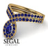 Sapphire Pear Shape Stacking Bridal Set - Emilia No. 73 image 6