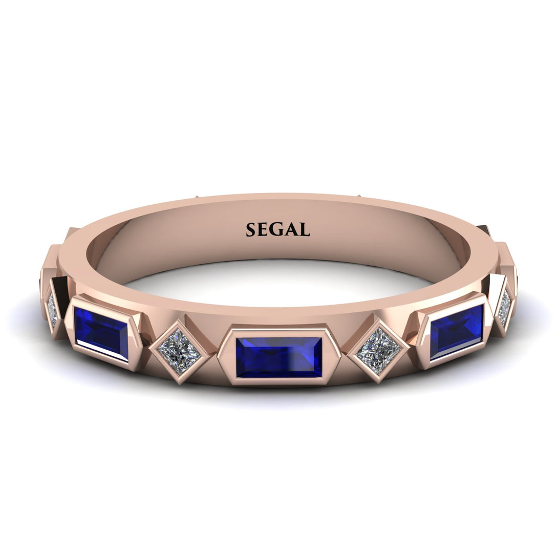 Sapphire Baguette & Princess Eternity Band - Andrea No. 62