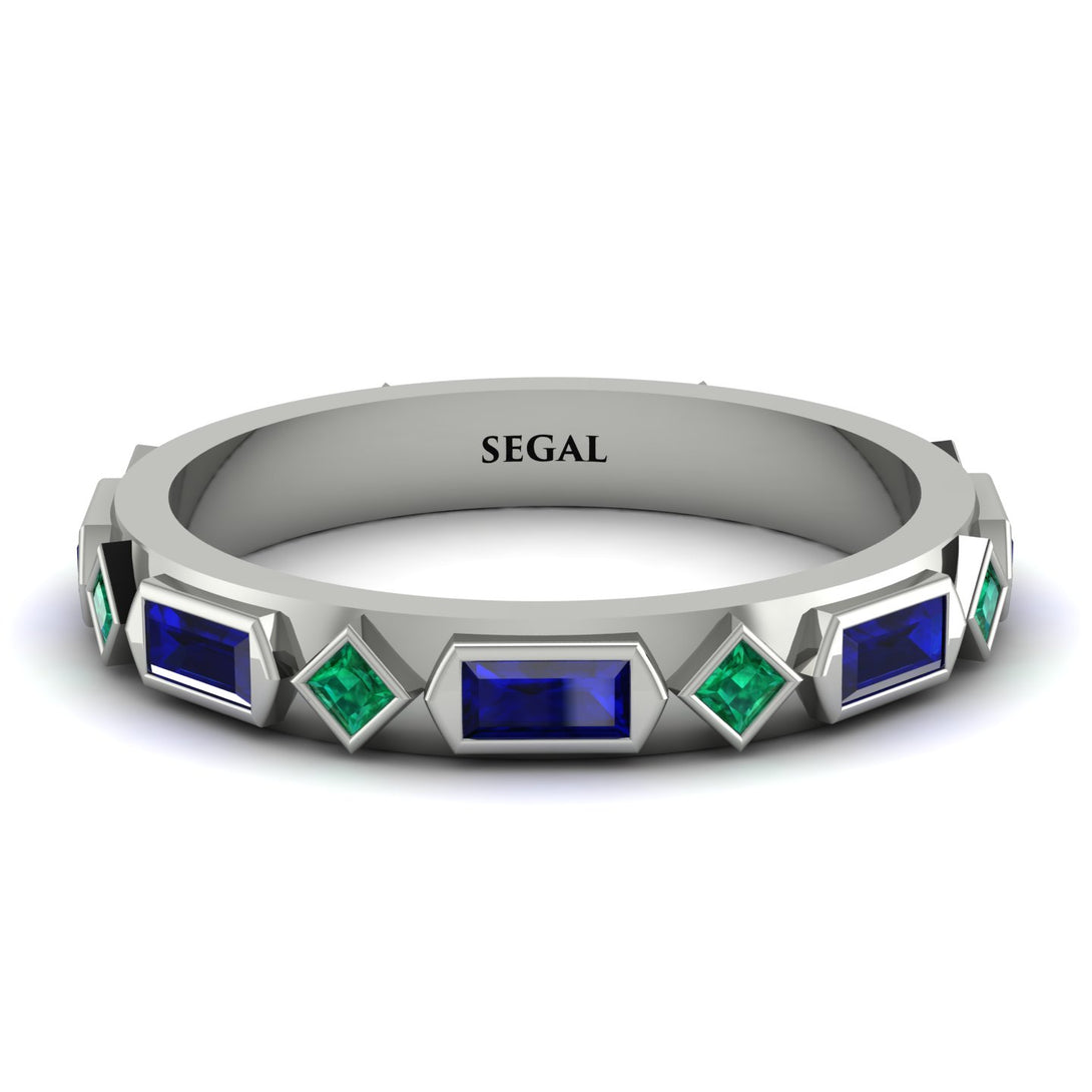 Sapphire Baguette & Princess Eternity Band - Andrea No. 66
