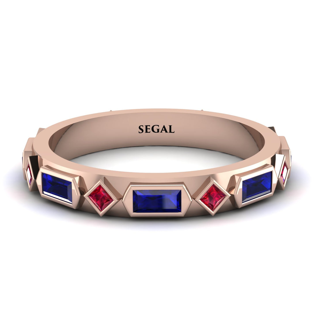 Sapphire Baguette & Princess Eternity Band - Andrea No. 71