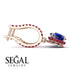 Sapphire Dangle Earrings With Hidden Halo - Adaline No. 59 image 2