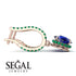 Sapphire Dangle Earrings With Hidden Halo - Adaline No. 29 image 2