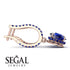 Sapphire Dangle Earrings With Hidden Halo - Adaline No. 74 image 2