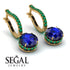 Sapphire Dangle Earrings With Hidden Halo - Adaline No. 28 image 3
