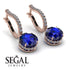 Sapphire Dangle Earrings With Hidden Halo - Adaline No. 14 image 3
