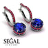 Sapphire Dangle Earrings With Hidden Halo - Adaline No. 60 image 3